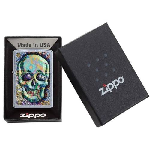 206 ZIPPO Зажигалка ZIPPO Geometric Skull Design с покрытием Street Chrome™ фото 3