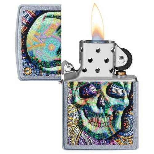 206 ZIPPO Зажигалка ZIPPO Geometric Skull Design с покрытием Street Chrome™ фото 7